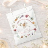 Spring Wildflower Verjaardag Dank u Bedankzakje (Geknipt)