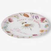 Spring Wildflower Verjaardagsfeest Papieren Bordje (Gekanteld)