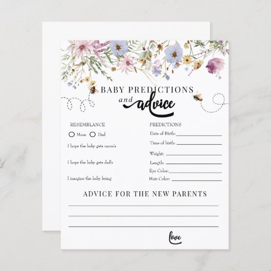 Spring Wildflower | Voorspellingen Advies Bee Show (Voorkant / Achterkant)