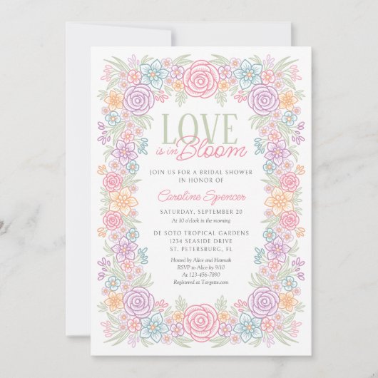 Spring Wildflower Vrijgezellenfeest Love In Bloom Kaart (Voorkant)