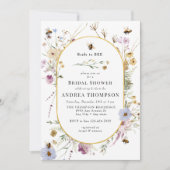 Spring Wildflower | Vrijgezellenfeest van bijen Kaart (Voorkant)