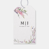 Spring Wildflower Weddenschap Bedankt Cadeaulabel (Achterkant)