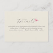 Spring Wildflower Wedding Details Behuizing Kaart (Voorkant)