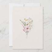 Spring Wildflower Wedding Kaart (Achterkant)