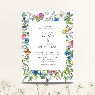 Spring Wildflower Wedding Kaart