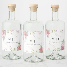 Spring Wildflower Wedding Likeurfles Etiket