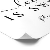 Spring Wildflower Wedding Love is Sweet Sign Poster (Hoek)