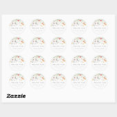 Spring Wildflower Wedding Ronde Sticker (Vel)