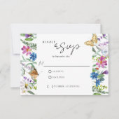 Spring Wildflower Wedding RSVP Kaartje (Voorkant)