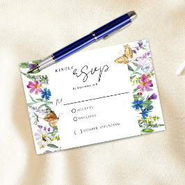 Spring Wildflower Wedding RSVP Kaartje