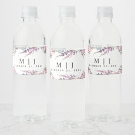 Spring Wildflower Wedding Waterfles Etiket