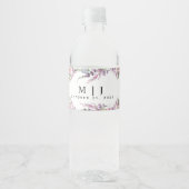 Spring Wildflower Wedding Waterfles Etiket (Voorkant)