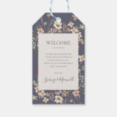 Spring Wildflower | Welkom Paarse bruiloft Dusty Cadeaulabel (Voorkant)