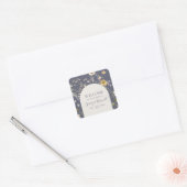 Spring Wildflower | Welkom Paarse bruiloft Dusty Vierkante Sticker (Envelop)