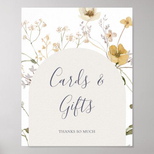 Spring Wildflower | White Cards and Gifts Sign Poster (Voorkant)