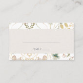 Spring Wildflower | White Flat Wedding Place Card Plaatskaartje (Voorkant)