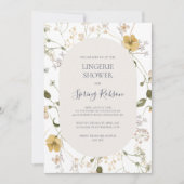Spring Wildflower | White Lingerie Shower Kaart (Voorkant)