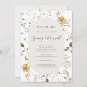 Spring Wildflower | White we Do Vow Renewal Kaart (Voorkant)