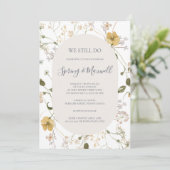 Spring Wildflower | White we Do Vow Renewal Kaart (Staand voorkant)