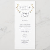 Spring Wildflower | White Wedding Programme Programmakaart (Voorkant)