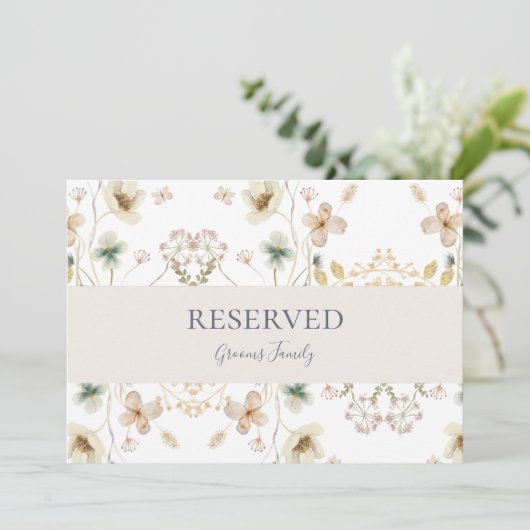 Spring Wildflower | Wit gereserveerd teken (Staand voorkant)