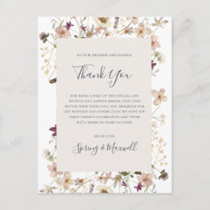 Spring Wildflower   Witte kaart voor het ontvangen