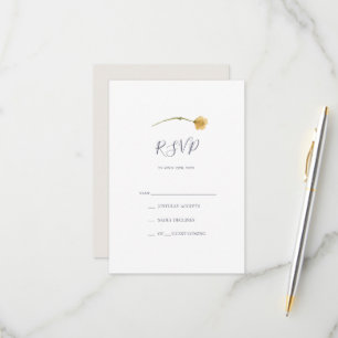 Spring Wildflower Witte RSVP-kaart RSVP Kaartje