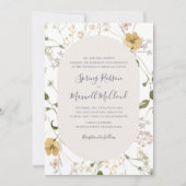 Spring Wildflower | Witte traditionele bruiloft Kaart (Voorkant)