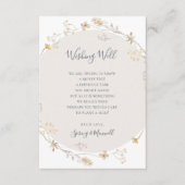 Spring Wildflower | Witte weddenschappen Informatiekaartje (Voorkant)