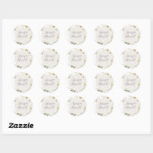 Spring Wildflower | Witte weddenschappen Ronde Sticker (Vel)
