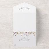 Spring Wildflower | Witte zegels en verzenden All In One Uitnodiging (Buitenkant)