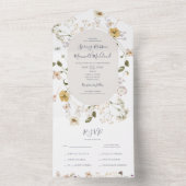 Spring Wildflower | Witte zegels en verzenden All In One Uitnodiging (Binnen)