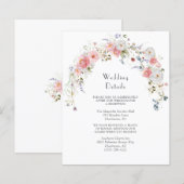 Spring Wildflowers Arch Roze Witte Trouwdetails (Voorkant / Achterkant)