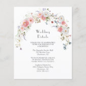 Spring Wildflowers Arch Roze Witte Trouwdetails (Voorkant)