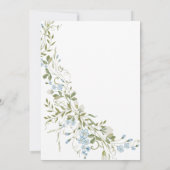 Spring Wildflowers Blauw Groen Huwelijk Kaart (Achterkant)