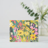 Spring Wildflowers | Bloemen Waterverf schilderij Briefkaart (Staand voorkant)