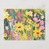 Spring Wildflowers | Bloemen Waterverf schilderij Briefkaart (Voorkant)