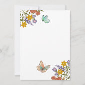 Spring Wildflowers Boho Baby shower Neutraal Kaart (Achterkant)
