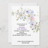 Spring Wildflowers Boho Paarse roze bloemen Kaart (Voorkant)