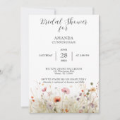 Spring Wildflowers Bruids Douche Uitnodiging (Voorkant)