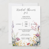 Spring Wildflowers Bruids Douche Uitnodiging (Voorkant)