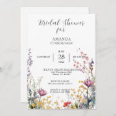 Spring Wildflowers Bruids Douche Uitnodiging (Voorkant / Achterkant)