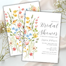 Spring Wildflowers Elegant Garden Vrijgezellenfees Kaart