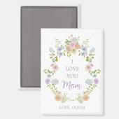  Spring Wildflowers | Ik hou van je, mama Magneet (Voorkant / Achterkant)