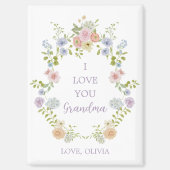  Spring Wildflowers | Ik hou van je, oma Magneet (Voorkant)