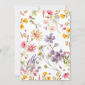 Spring Wildflowers Modern Vrijgezellenfeest Kaart (Achterkant)