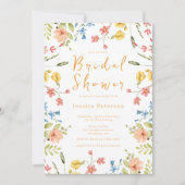 Spring Wildflowers Modern Vrijgezellenfeest Kaart (Voorkant)