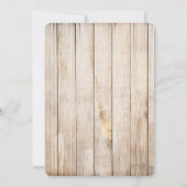 Spring Wildflowers on Wood Wedding Invitation  Kaart (Achterkant)