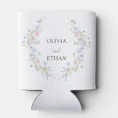 Spring Wildflowers Purple Pink Wedding Blikjeskoeler (Achterkant)