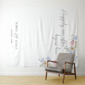 Spring Wildflowers Purple Pink Wedding Wandkleed (In Situ (horizontaal))